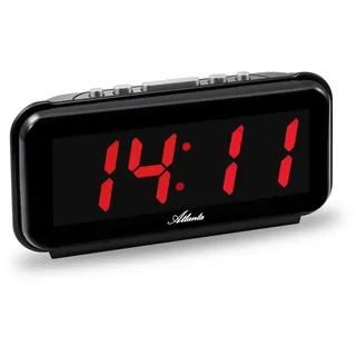 Atlanta Wecker Netzwecker schwarz - rot - Atlanta Modell: 2608/1