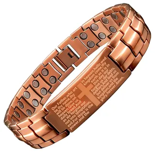 TDEXI Magnetarmband Herren, Kupfer Magnet Armband Herren Männer mit Ultra-Stärke Magnet-Kupferspange Schmuck Armbänder