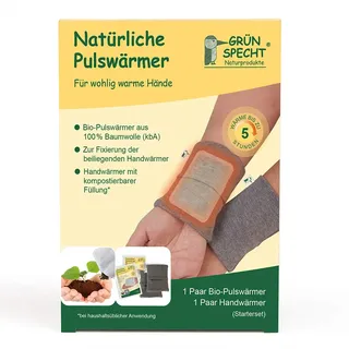 Grünspecht Natürliche Pulswärmer (1 Paar)