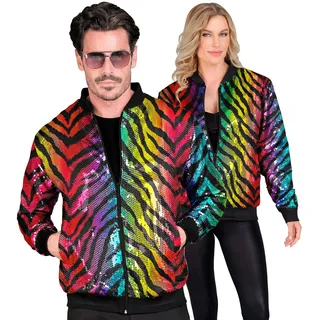 Widmann W WIDMANN MILANO Party Fashion - Party Fashion Bomberjacke, Pailletten Jacke, Weste, Party Outfit, Disco, Animal Print