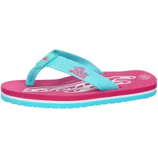 LICO Badesandale Flamenco Flipflops, Türkis Pink Weiß, 38 EU