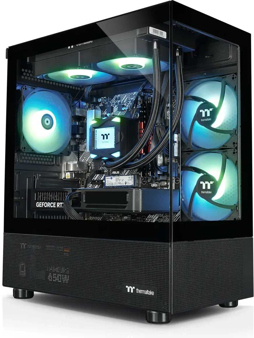 Thermaltake V170A 5070 Elite Gaming PC AMD Ryzen 7 7800X3D, 32GB RAM, 1TB SSD, GeForce RTX 5070 12GB GDDR7, Windows 11