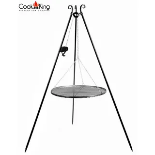 180 cm inkl. Grillrost Ø 80 cm + Kurbel Rohstahl