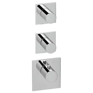 Herzbach Logic XL Duschthermostat eckig für 2 Verbraucher Chrom, 11.522015.1.01