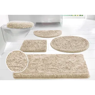 Badematte »Micro exclusiv«, Höhe 55 mm, rutschhemmend beschichtet, strapazierfähig-schnell trocknend, Badteppich, auch als 3 teiliges Set & rund erhältlich 39008716-5 beige 1 St.,