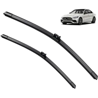 Auto-Wischerblatt, Frontscheiben-Scheibenwischerblatt, kompatibel mit Mercedes-Benz C-Klasse W205 2015–2017, LHD/RHD 22 Zoll + 22 Zoll, Autozubehör (Color : C-Class W205 2222, Size : Left Hand Drive