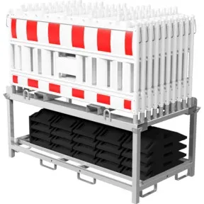 Schake Absperrschrankengitter SET 2, mit Lampenadapter, Folie rot/weiß, Typ RA2/B (Art.-Nr. 33520KA2)