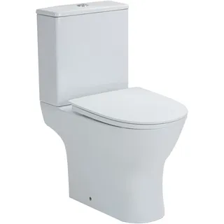 VEROSAN PRO VEREG VEROSAN+ Stand-WC Kombination Paros, spülrandlos, Abgang waagerecht, inkl. WC-Sitz