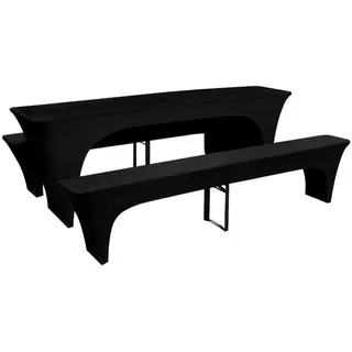 DOTMALL Hussen-Set 3-teilig Garten Tischdeko, Deko-Set Hochzeit Gartenparty schwarz