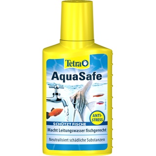 Tetra AquaSafe - Qualitäts-Wasseraufbereiter für fischgerechtes und naturnahes Aquariumwasser, neutralisiert fischschädliche Stoffe im Leitungswasser, 100 ml Flasche