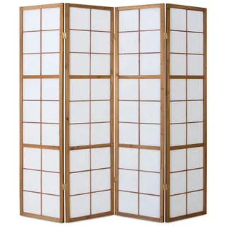 Homestyle4u Paravent Raumteiler 3 4 5 oder 6 teilig Trennwand Shoji Faltbar Braun