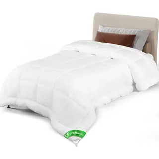VOUNOT VOUNOT® Bettdecke 135x200 cm, 4 Jahreszeiten Daunendecke 300GSM Füllung, - Weiß