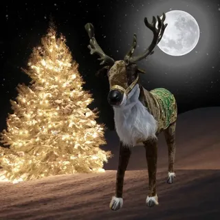ESPA n.v. Animiertes Weihnachts-Rentier mit Sound & Bewegungsfunktion – Festliche Deko