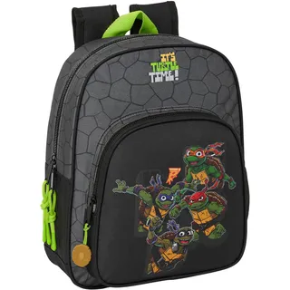 Teenage Mutant Ninja Turtles Coole Helden auf dem Rücken – Teenage Mutant Ninja Schulrucksack in Schwarz & Grau