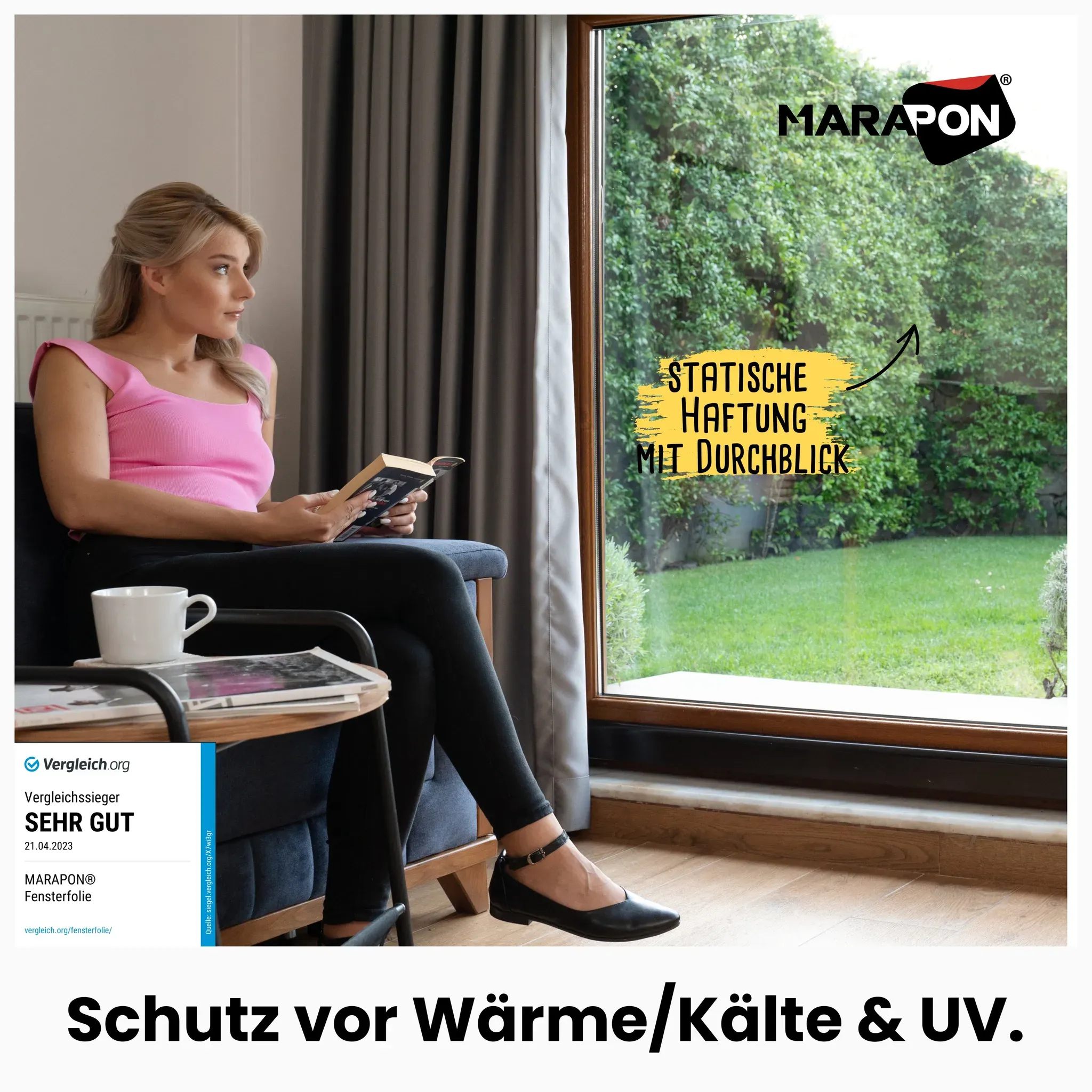 Spiegelfolie / Sonnenschutzfolie - Silber / 0.30x4 m / Statisch haftend (Innen)