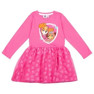 UNITED LABELS Paw Patrol Kleid für Mädchen - Skye & Everest Kleidchen Mesh Rock Langarm Pink (DE/NL/SE/PL, Numerisch, 98, 104, Regular, Pink) - 98-104