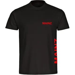 multifanshop Kinder T-Shirt - Mainz - Brust & Seite - Druck rot - Kind