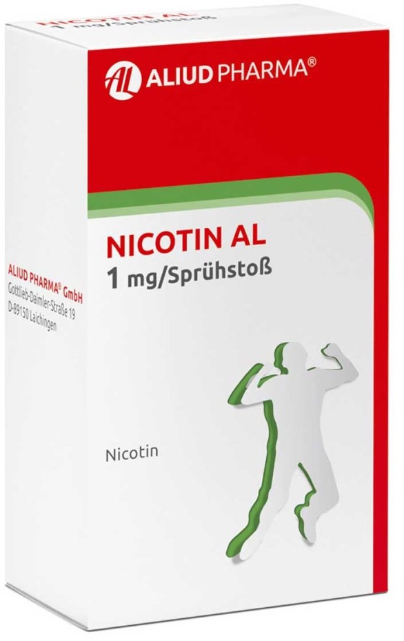 ALIUD PHARMA Nicotin AL 1 mg/Sprühstoß Spray zur Anwendung in der Mundhöhle: Lösung gegen Rauchverlangen