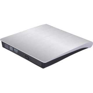 Sibaok Externes DVD-Laufwerk für Laptop, tragbar, USB 3.0, DVD-RW-Player, CD-Laufwerk, optischer Brenner, Rewriter Mac Computer, Notebook, Desktop-PC Windows 7/8/10, Slim Weiß