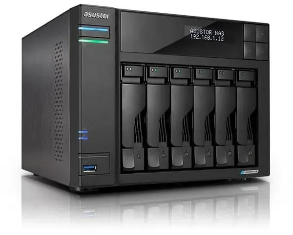 Asustor Lockerstor 6 Gen 2 AS6706T | 6 Bay NAS - Netzwerkspeicher Geh&auml;use, Quad Core 2.0GHz CPU, 4 M.2 PCIe 3.0 ssd Slot, 2 2.5GbE Port, 8GB RAM DDR4