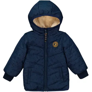 Salt and Pepper Steppjacke mit Kapuze Plüschfutter Sterne, blau, 68