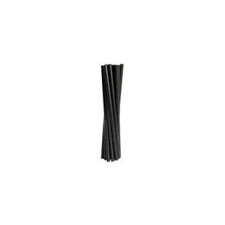 Mehrweg-Trinkhalme Schwarz PP | 24 cm - ø 8 mm | Strohhalm Spülmaschinenfest & stabil - 250 Stück