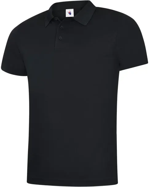 Herren Ultra atmungsaktives Polo-Arbeitsshirt Schwarz S 200 g/m2 100 % Polyester
