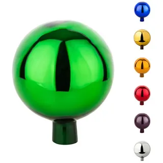 VERDOBA Gartenfigur Gartenkugel für Außen - Gartendeko Rosenkugel Dekokugel für den Garten, Glas grün 15 cm