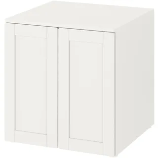 IKEA SMÅSTAD / PLATSA Schrank weiß mit Rahmen/1 Boden