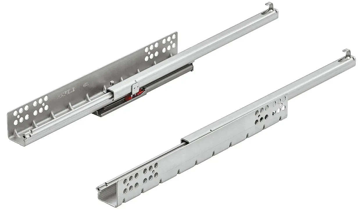 Unterflurführung, Häfele Matrix Runner UM S25, Teilauszug, mit Selbsteinzug und Einzugsdämpfung, 400 mm