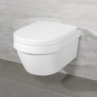 Villeroy & Boch Architectura m Sitz, wandhängend, Abgang waagerecht, weiß