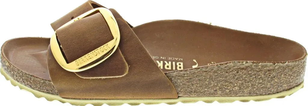 Birkenstock Madrid Big Buckle Nubukleder geölt schmal cognac 41