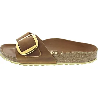 Birkenstock Madrid Big Buckle Nubukleder geölt schmal cognac 41