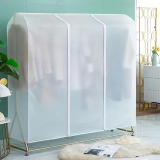 WLGXSSTE Transparente Kleiderständer Abdeckung, wasserdichte kleiderständer Schutzhülle, klare transparente Kleiderständer Abdeckung Mit Reißverschluss Kleiderständer (100 * 50 * 150cm)