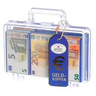 Heidel Geschenkset großer Euro-Koffer, Geschenkkoffer mit Geldschein-Minischokoladen