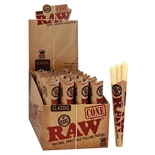 RAW Cones Classic vorgerollte Joints ungebleicht Cone King Size 45 Cones (15 Packungen)