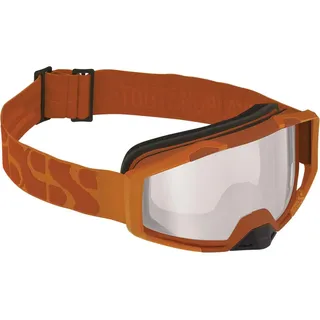 IXS Mountainbike Brille Goggle Clear Lens Low Profile, Burnt orange