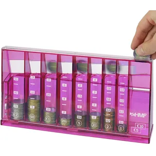 HMF 4710-15 Münzsortierer Spardose 24 x 12 x cm Pink