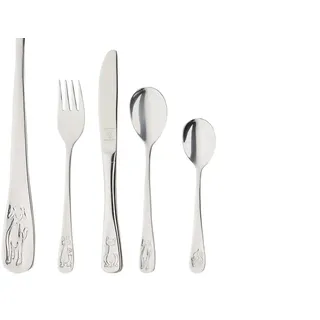 JUSTINUS Kinderbesteck Meine Tiere 4tlg. Edelstahl Transparent Poliert
