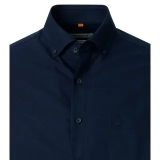 Redmond Kurzarmhemd uni Modern Fit blau L