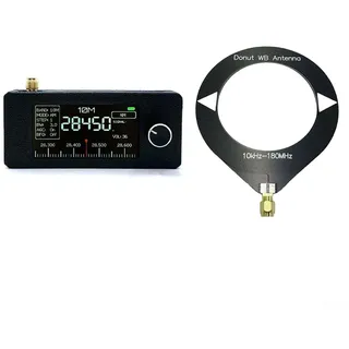 SI4732 Radio, tragbares DAB-Radio, SI4732 Mini-Radio, mit IPS-Bildschirm und einer tragbaren Schleifenantenne, unterstützt Vollband-Übertragung, Schwarz