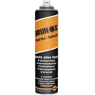 Brunox Turbo-Spray - Schmiermittel, Rostlöser, Kriechöl, Reinigungsmittel, Kontaktspray, Korrosionsschutzmittel - 400 ml