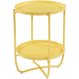 [en.casa] Sandefjord Beistelltisch Ø 40 x 57,5 cm Gelb