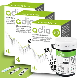 diabetikerbedarf adia Blutzuckerteststreifen, 150 Stück,