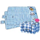 2er-Set Fleece-Picknick-Decken mit wasserabweisender Unterseite