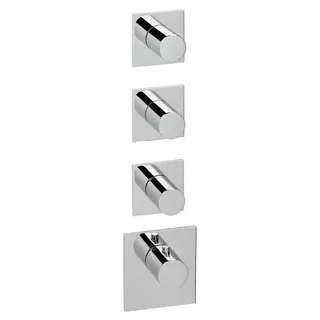 Herzbach Logic XL Duschthermostat eckig für 3 Verbraucher Chrom 11.523010.1.01