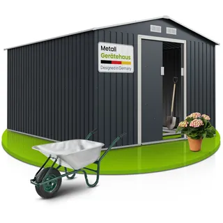 Juskys Metallgerätehaus XXL 2,67 x 3,09 m anthrazit