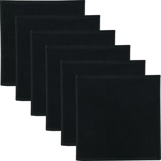 Erwin Müller Reinigungstuch, Putztuch, Putzlappen, Spültuch 6er-Pack schwarz Größe 25x25 cm - 100% Baumwolle, zum Spülen oder Staubwischen, robust und langlebig, mit Frottierseite
