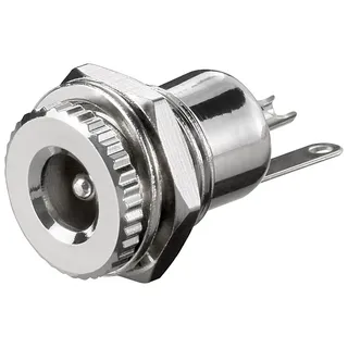 goobay DC-Einbaubuchse - Einbaubuchse Zentraleinbau, Ø außen: 5,6 mm, Ø innen: 2,1 mm