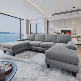 Couch Sofa Couch Garnitur Sofagarnitur mit Schlaffunktion Wohnlandschaft Ecksofa